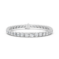 White gold 13.20 ct graduated lab grown diamond tennis bracelet, front view