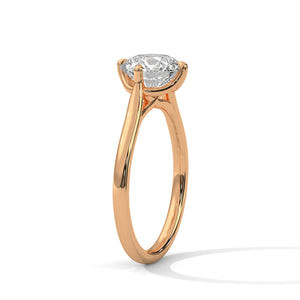 2 Carat Round Cut Lab Grown Diamond Engagement Ring in White Gold – Tulip Gallery Solitaire | Luzora Jewels