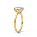 2 Carat Emerald Cut Lab Grown Diamond Engagement Ring in White Gold – Solitaire | Luzora Jewels