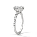 1.75 Carat Oval Cut Lab Grown Diamond Engagement Ring in Rose Gold – Pavé Band Solitaire | Luzora Jewels