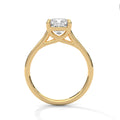 1.28 Carat Cushion Cut Lab Grown Diamond Ring for Women – Solitaire Close-Up | Luzora Jewels