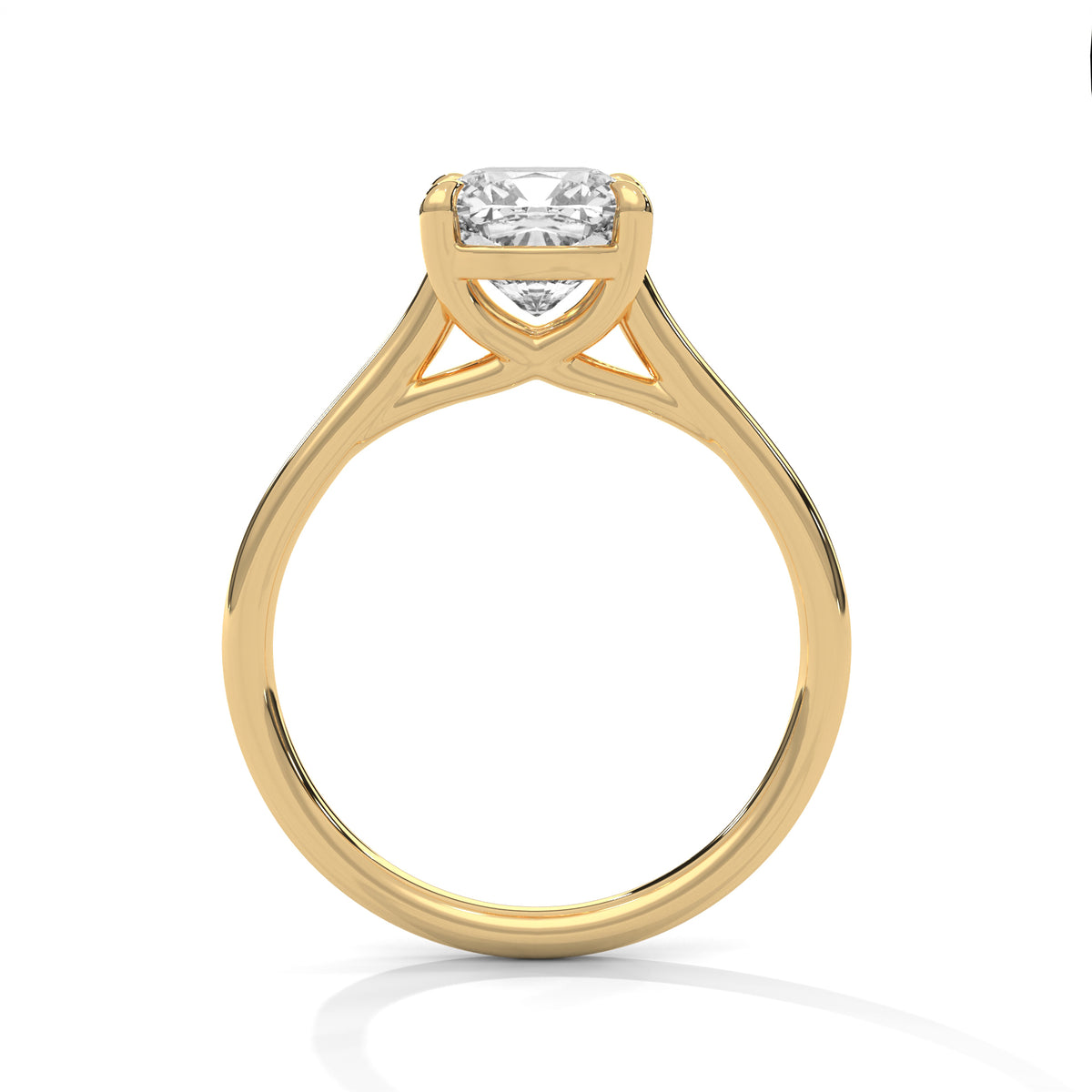 1.28 Carat Cushion Cut Lab Grown Diamond Ring for Women – Solitaire Close-Up | Luzora Jewels