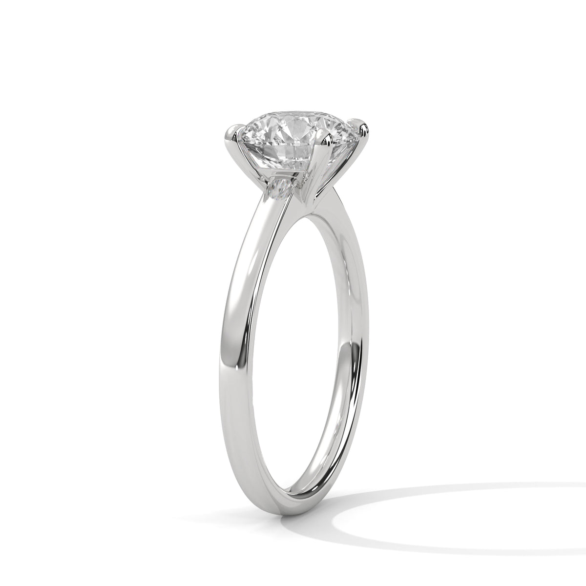 2 Carat Round Cut Lab Grown Diamond Engagement Ring in White Gold – Classic Solitaire | Luzora Jewels