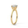 1.28 Carat Cushion Cut Lab Grown Diamond Engagement Ring in Yellow Gold – Solitaire | Luzora Jewels