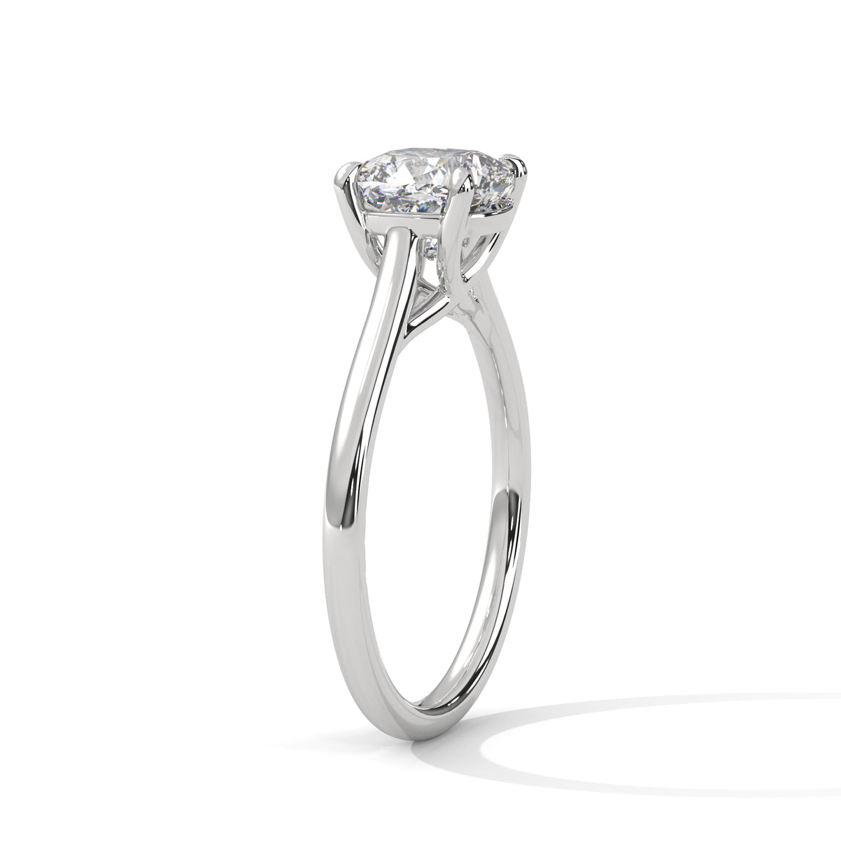 1.28 Carat Cushion Cut Lab Grown Diamond Engagement Ring in Rose Gold – Solitaire | Luzora Jewels