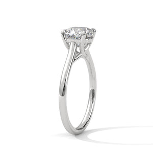 1.28 Carat Cushion Cut Lab Grown Diamond Engagement Ring in Rose Gold – Solitaire | Luzora Jewels
