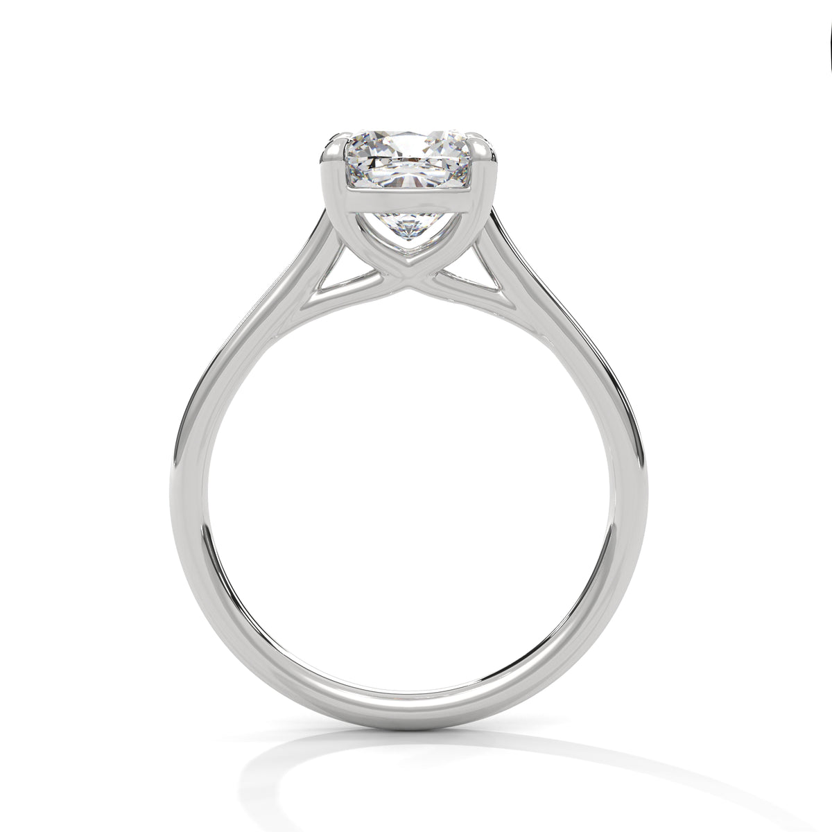 1.28 Carat Cushion Cut Lab Grown Diamond Engagement Ring on Hand – Solitaire | Luzora Jewels