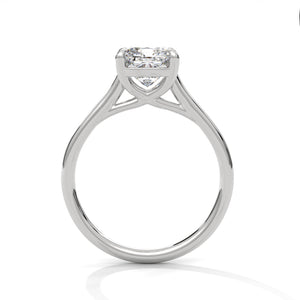 1.28 Carat Cushion Cut Lab Grown Diamond Engagement Ring on Hand – Solitaire | Luzora Jewels