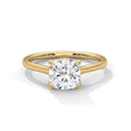 1.28 Carat Cushion Cut Lab Grown Diamond Engagement Ring in Rose Gold – Solitaire | Luzora Jewels