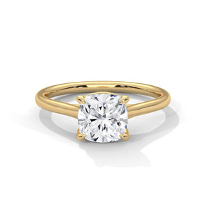 1.28 Carat Cushion Cut Lab Grown Diamond Engagement Ring in Rose Gold – Solitaire | Luzora Jewels
