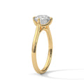 2 Carat Round Cut Lab Grown Diamond Engagement Ring in Yellow Gold – Tulip Gallery Solitaire | Luzora Jewels