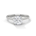 1.28 Carat Cushion Cut Lab Grown Diamond Engagement Ring in White Gold – Solitaire | Luzora Jewels