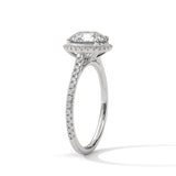 2 Carat Round Cut Lab Grown Diamond Engagement Ring in Rose Gold – Halo | Luzora Jewels
