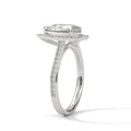 2 Carat Pear Cut Lab Grown Diamond Engagement Ring in Rose Gold – Halo | Luzora Jewels