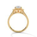 2 Carat Pear Cut Lab Grown Diamond Engagement Ring in Rose Gold – Halo | Luzora Jewels