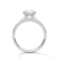 2 Carat Round Cut Lab Created Diamond Classic Solitaire Engagement Ring – Side View | Luzora Jewels
