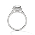 2 Carat Round Cut Lab Grown Diamond Engagement Ring in White Gold – Halo | Luzora Jewels