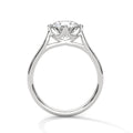 2 Carat Round Cut Lab Grown Diamond Engagement Ring in White Gold – Tulip Gallery Solitaire | Luzora Jewels