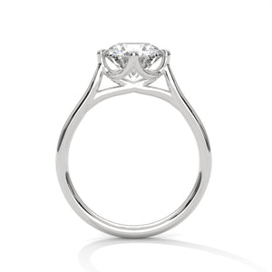 2 Carat Round Cut Lab Grown Diamond Engagement Ring in White Gold – Tulip Gallery Solitaire | Luzora Jewels