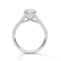 1.75 Carat Cushion Cut Lab Grown Diamond Engagement Ring in White Gold – Pavé Band Solitaire | Luzora Jewels