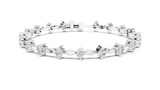 White gold 2.09 ct marquise link diamond bracelet, front view
