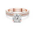 1.5 CT Round Solitaire Lab Grown Diamond Engagement Ring in rose gold — front view by Luzora Jewels