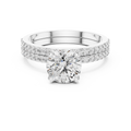 1.5 CT Round Solitaire Lab Grown Diamond Engagement Ring in white gold — front view by Luzora Jewels