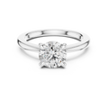 White gold 1.50 CTW lab grown diamond round cut solitaire engagement ring, front view