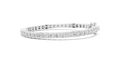 White gold round diamond tennis bracelet, side view