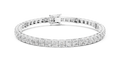 White gold 5.17 ct round diamond tennis bracelet, front view