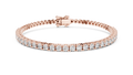 Rose gold 1.95 ct diamond half tennis bracelet, front view