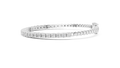 White gold diamond half tennis bracelet, side view