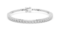 White gold 1.95 ct diamond half tennis bracelet, front view