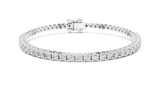 White gold 1.95 ct diamond half tennis bracelet, front view