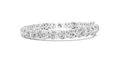 White gold round diamond tennis bracelet, side view