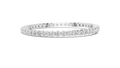 White gold round diamond tennis bracelet, side view