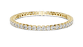 Yellow gold 7.01 ct round diamond tennis bracelet, front view