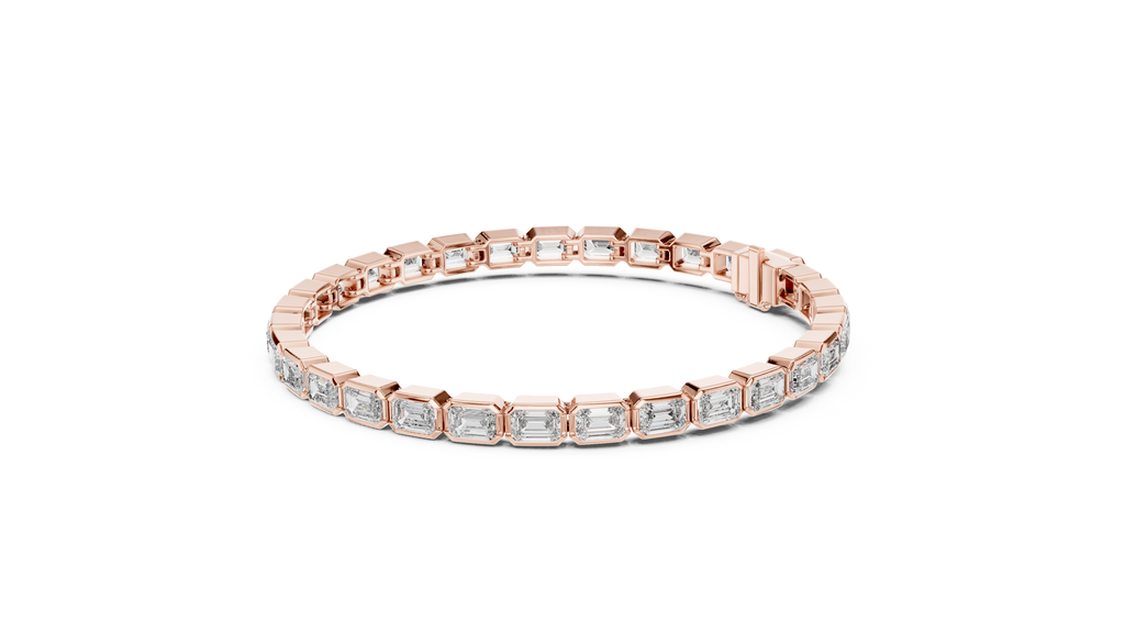 Emerald-Cut Lab Diamond Eternity Bracelet
