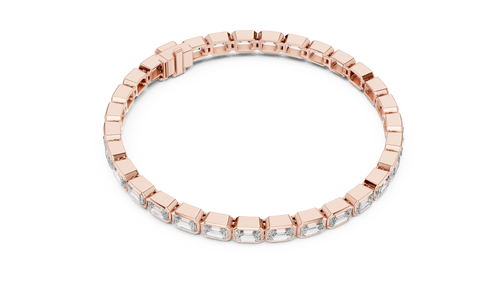 Emerald-Cut Lab Diamond Eternity Bracelet