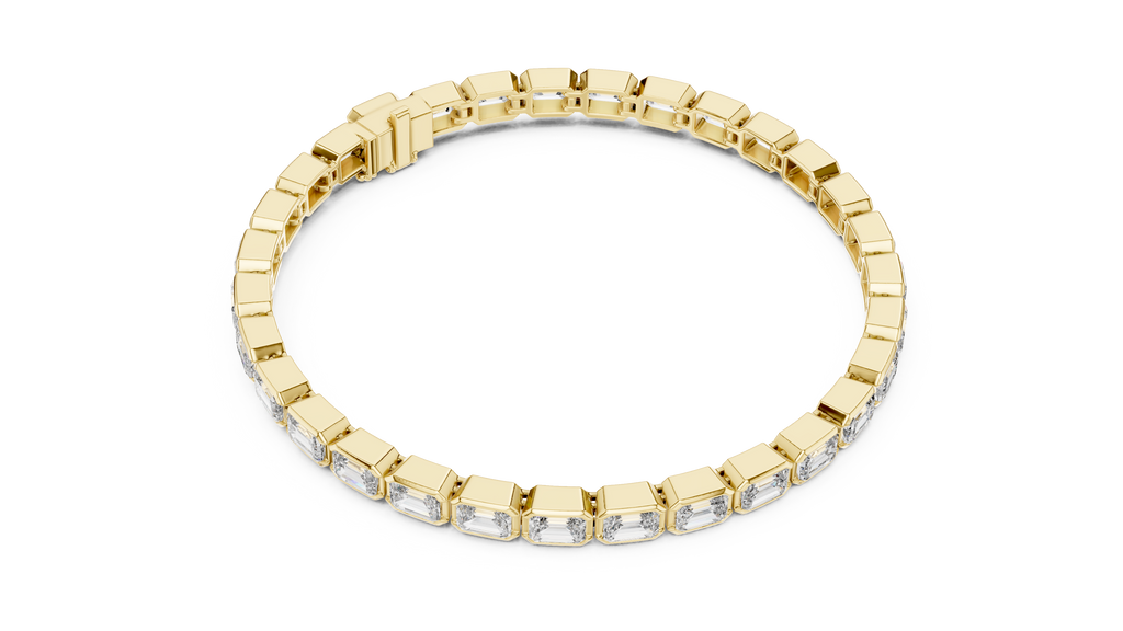 Emerald-Cut Lab Diamond Eternity Bracelet