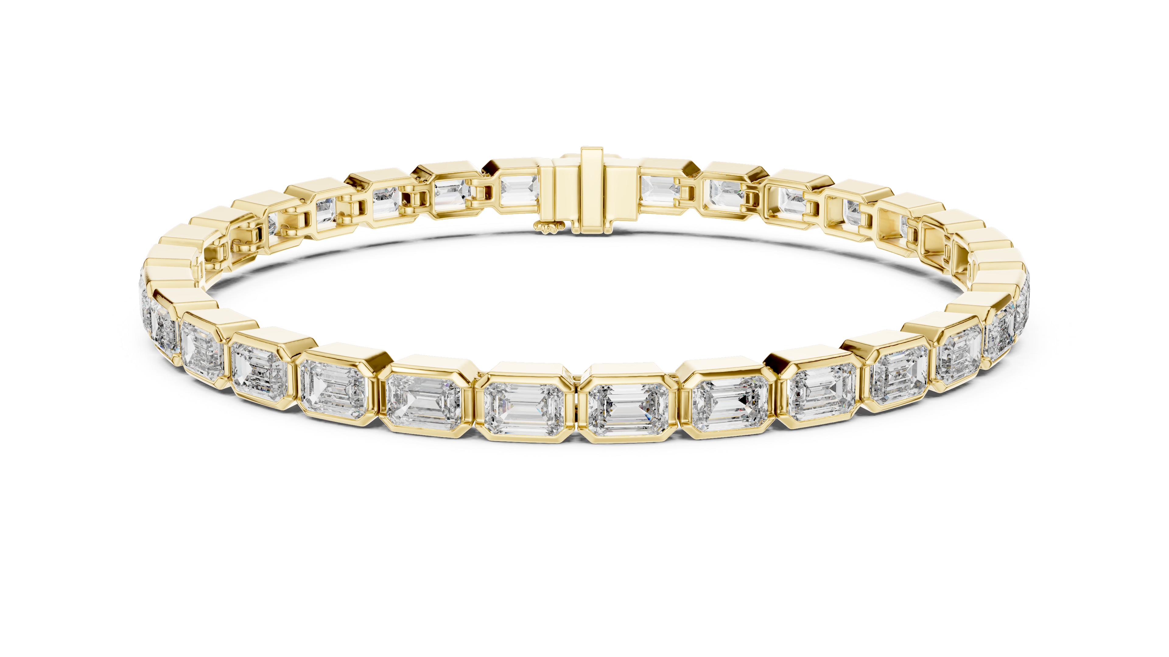 Emerald-Cut Lab Diamond Eternity Bracelet
