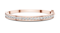 3.46 CTW Round Lab Grown Diamond Channel Set Bangle Bracelet