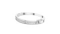 White gold round lab-grown diamond channel-set bangle bracelet, front view