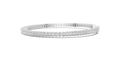 White gold 11.85 ct oval cut diamond tennis bracelet, angled view