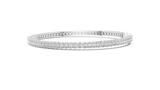 White gold 11.85 ct oval cut diamond tennis bracelet, angled view