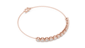 Rose gold 1.43 ct round diamond chain bracelet, angled view