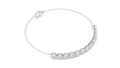 White gold 1.43 ct round diamond chain bracelet, angled view