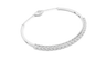 White gold 2.31 ct diamond bar bangle bracelet, angled view