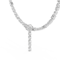 White gold 14.27 CTW lab grown diamond tennis Y-necklace, front view