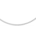 White gold lab grown diamond tennis necklace, angled view